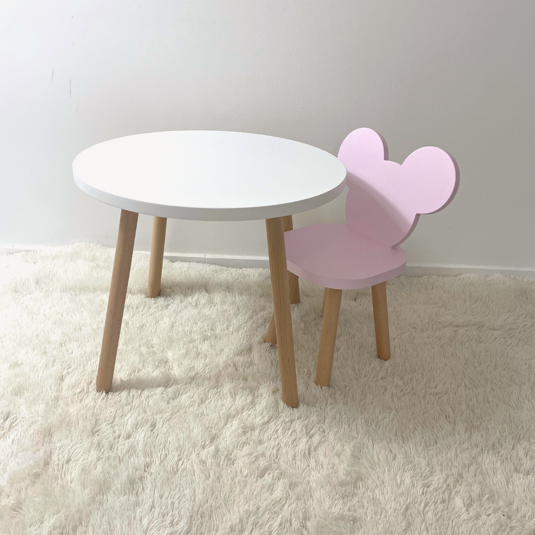 Set măsuță rotundă cu 1 scăunel Micky