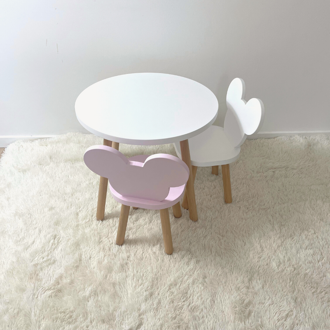 Set măsuță rotunda și 2 scăunele Micky