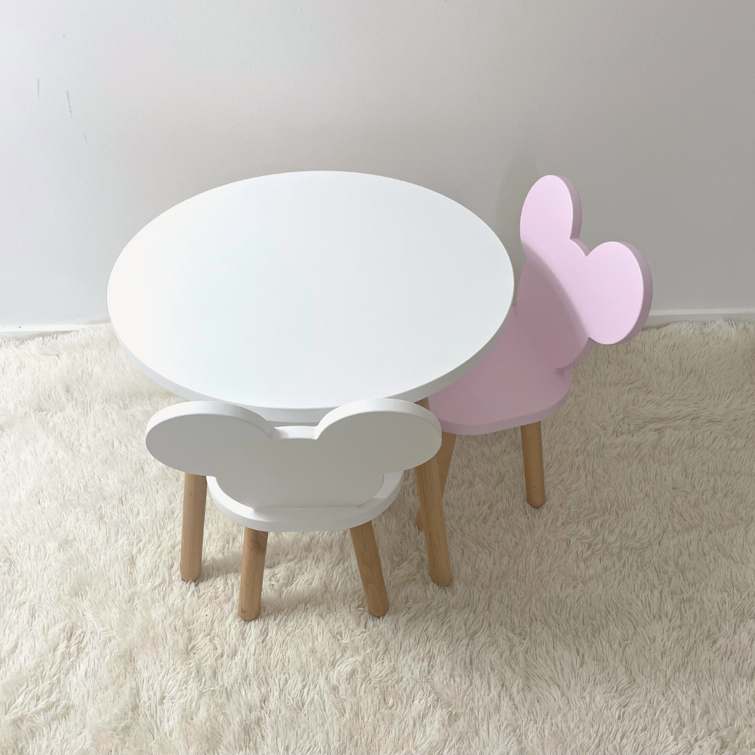 Set măsuță rotunda și 2 scăunele Micky