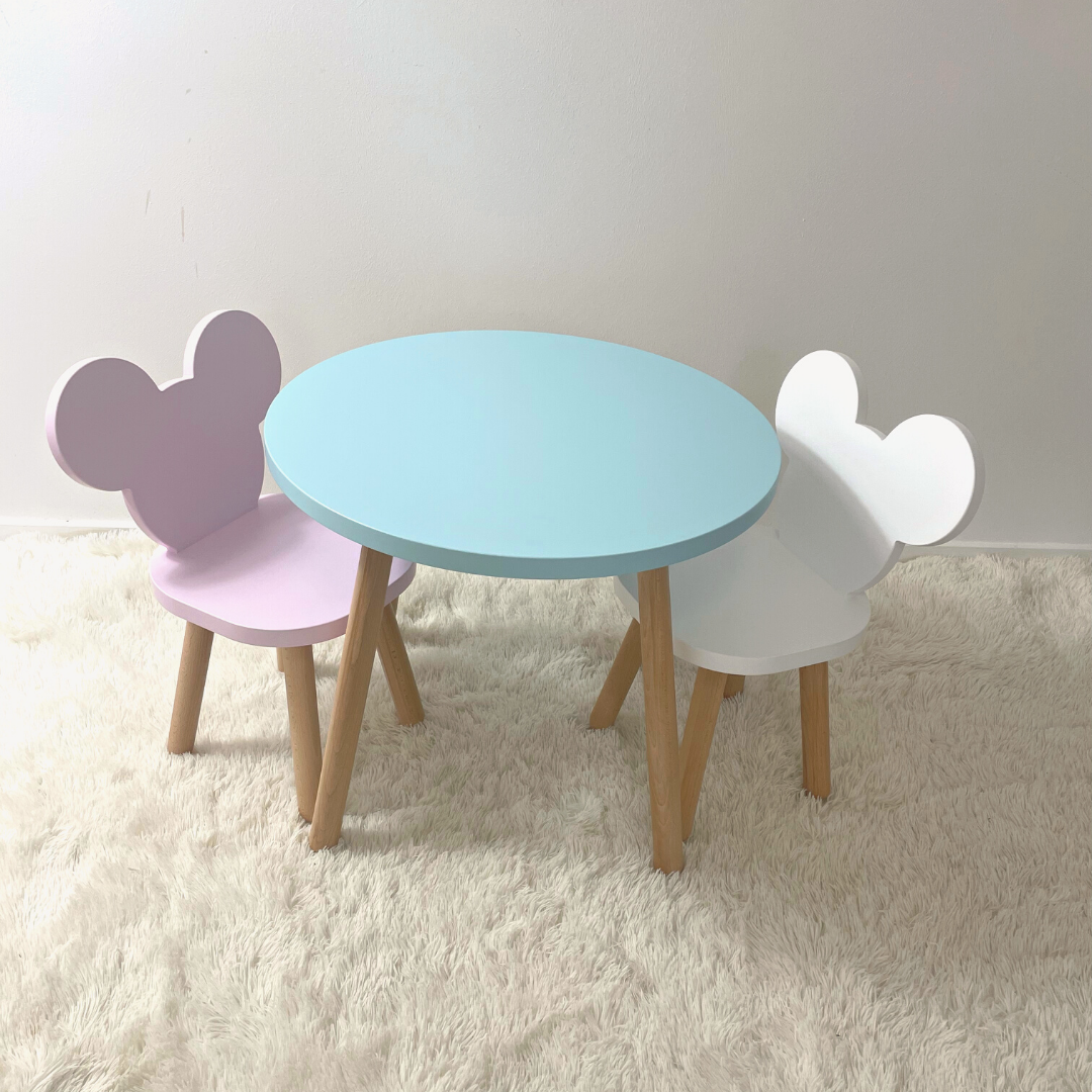 Set măsuță rotunda și 2 scăunele Micky