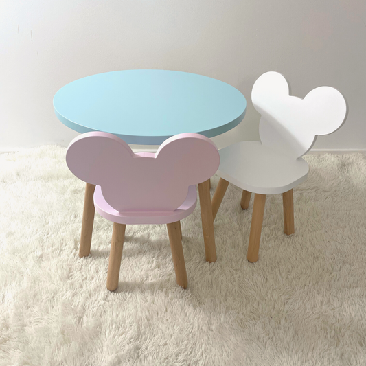 Set măsuță rotunda și 2 scăunele Micky