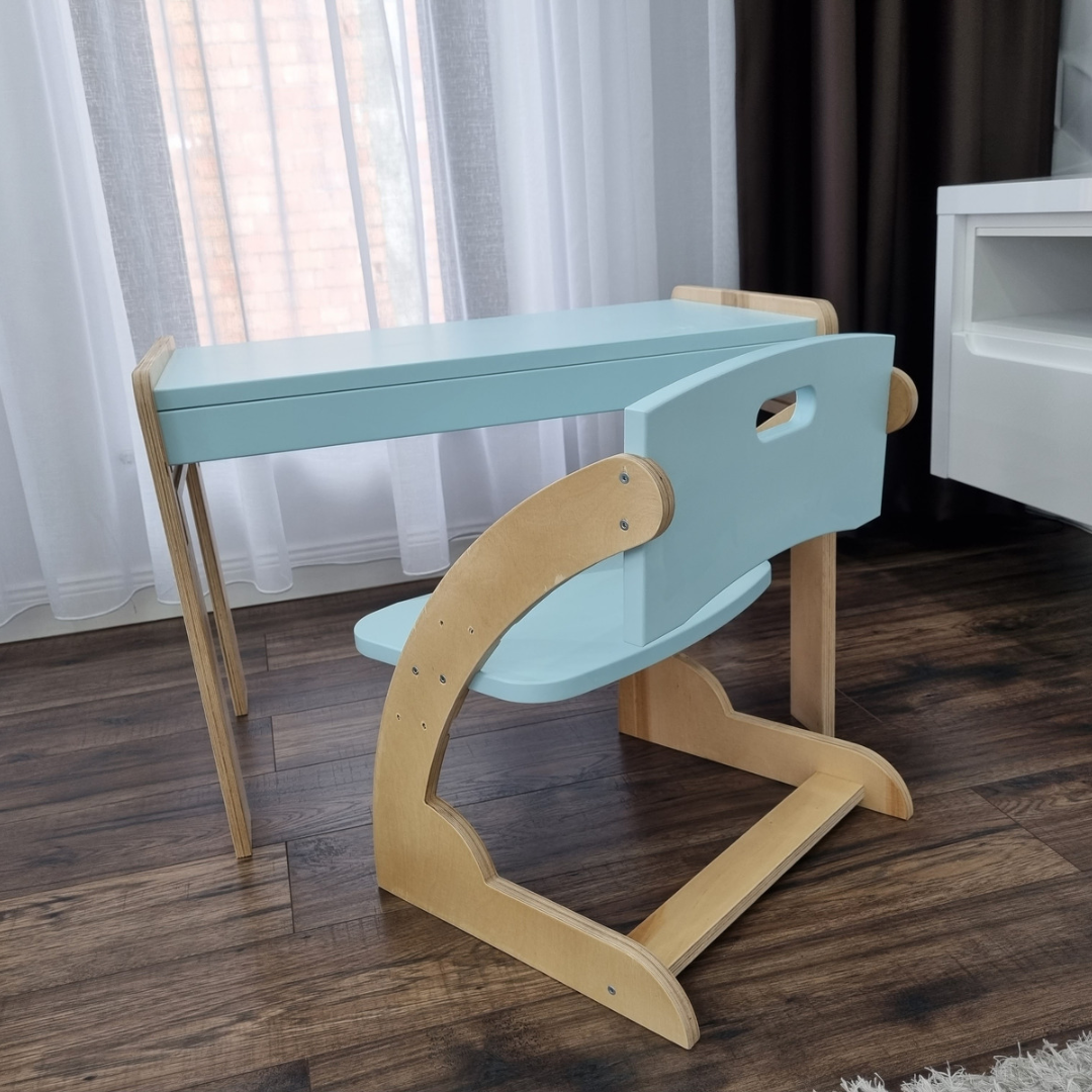 Scăunel reglabil albastru